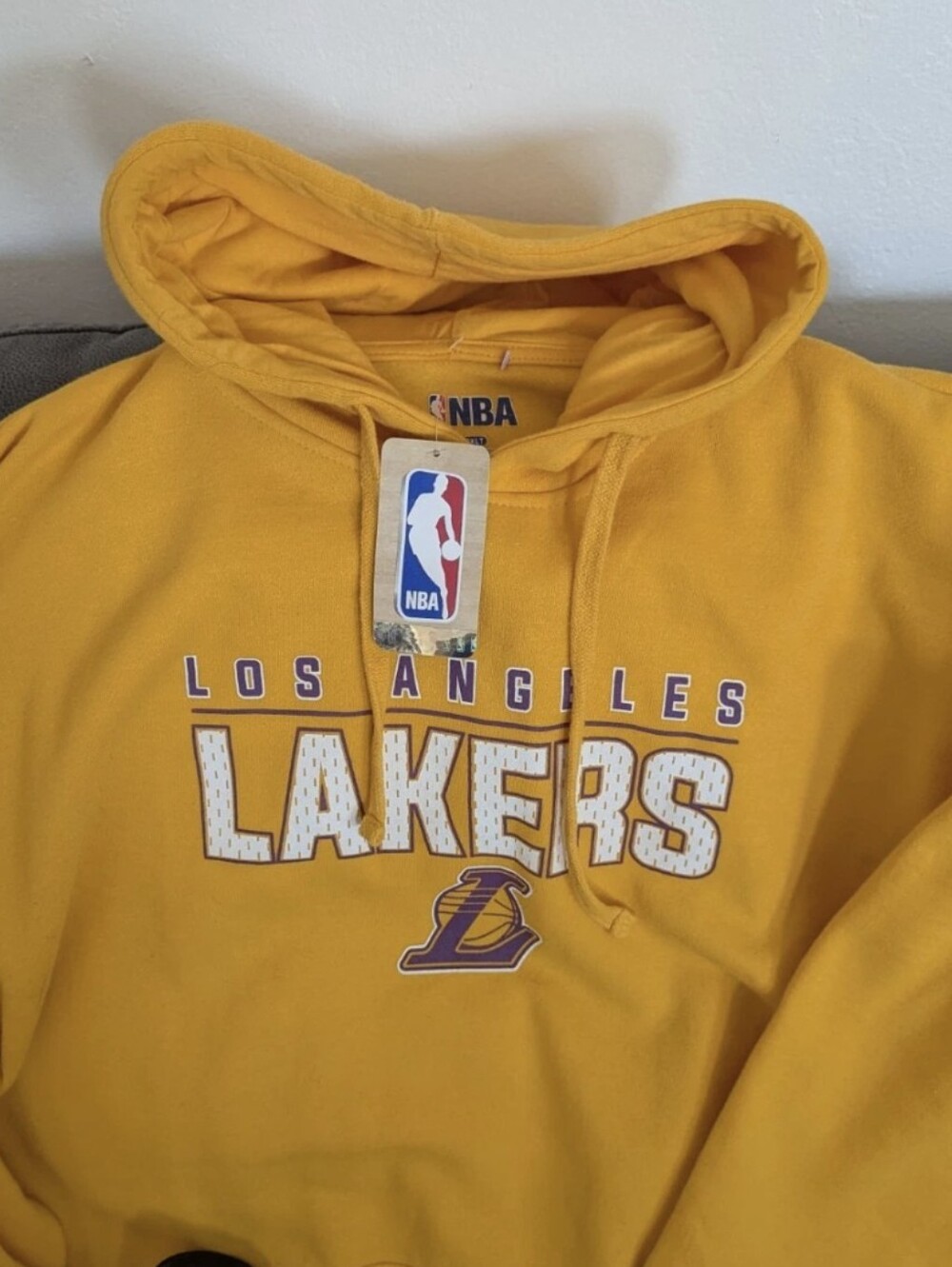 Authentic L.A. Lakers Gold Hoodie 2XLT Mens Team